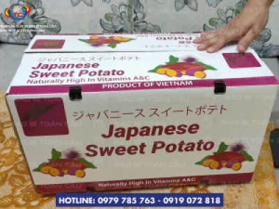 Đặt thùng carton đựng khoai lang giá rẻ ở Tp.HCM