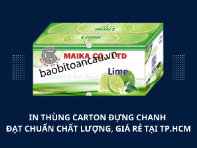 In thùng carton đựng chanh đạt chuẩn chất lượng, giá rẻ tại TP.HCM