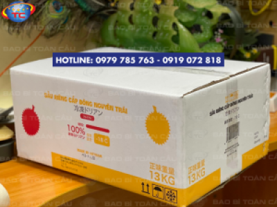 In thùng carton đựng sầu riêng đạt chuẩn, giá rẻ ở Củ Chi