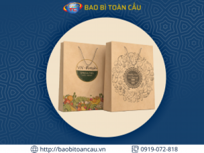 In túi xách giấy đựng rau củ mẫu mã đẹp, chất lượng tại Tp.HCM