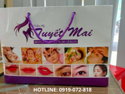 In túi xách giấy spa, thẩm mỹ viện mẫu mã đẹp, chất lượng