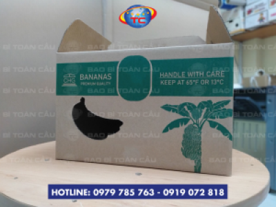 Sản xuất, in thùng carton đựng chuối chất lượng cao
