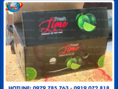 Thùng carton đựng chanh tươi đạt chuẩn