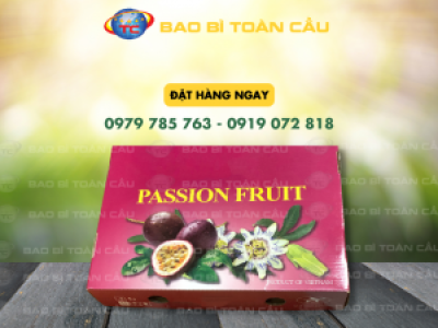 Thùng chanh dây in offset mẫu mã đẹp, giá ưu đãi tại Tp.HCM