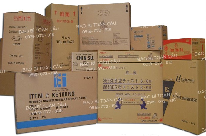 Thùng carton xuất khẩu giá rẻ, chuẩn xuất khẩu
